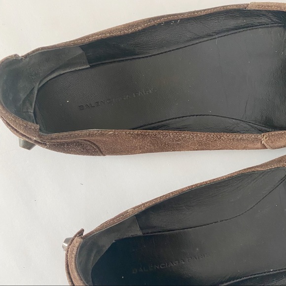 Balenciaga Flats Shoes Size 7 Leather Studded - Picture 5 of 7